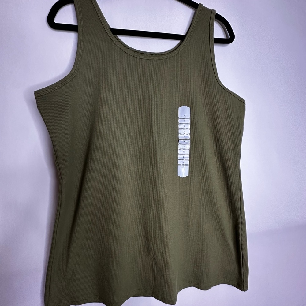 Duluth Trading Co Relaxed Green Sleeveless Tank Top
